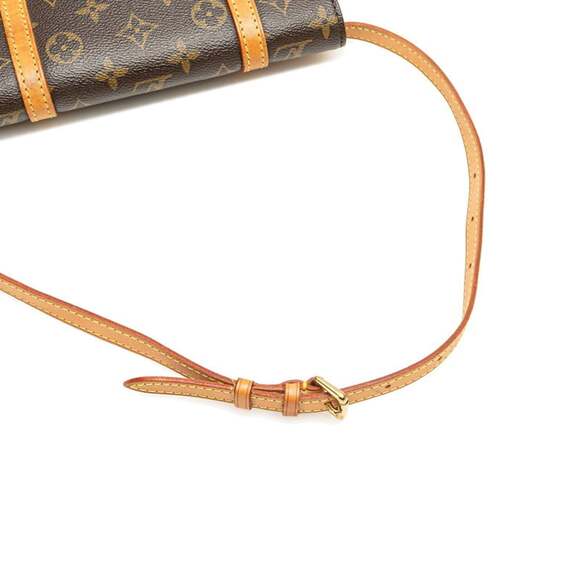 LOUIS VUITTON Authentic Brown Monogram Leather Pochette Hobo Bag